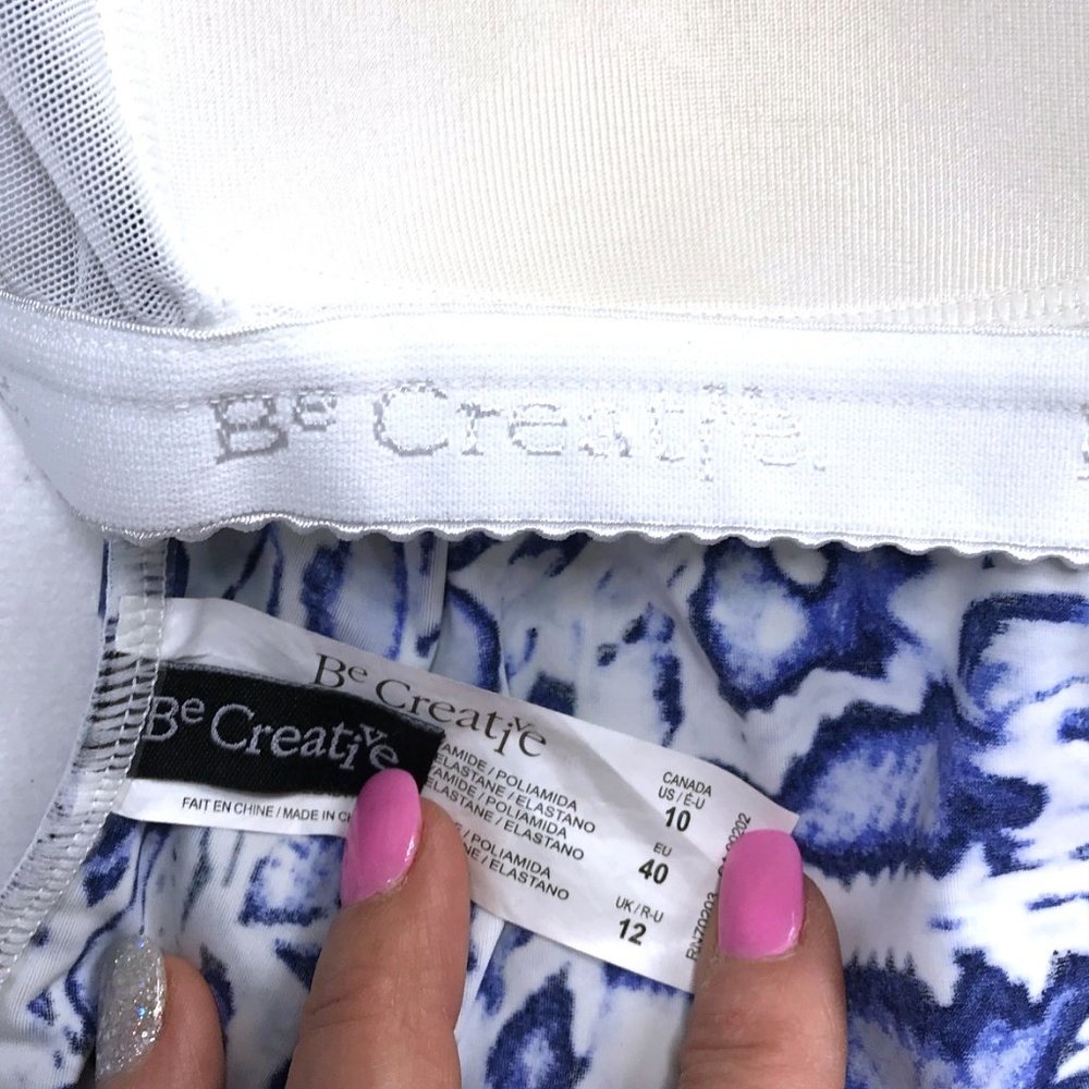BE CREATIVE Ruched Mesh Bodice Tankini top - Picture 9 of 11